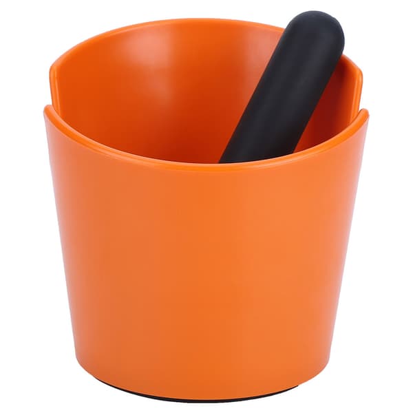 Coffee Knock Box Household Anti-slip Coffee Grounds Container for Cafe Orange