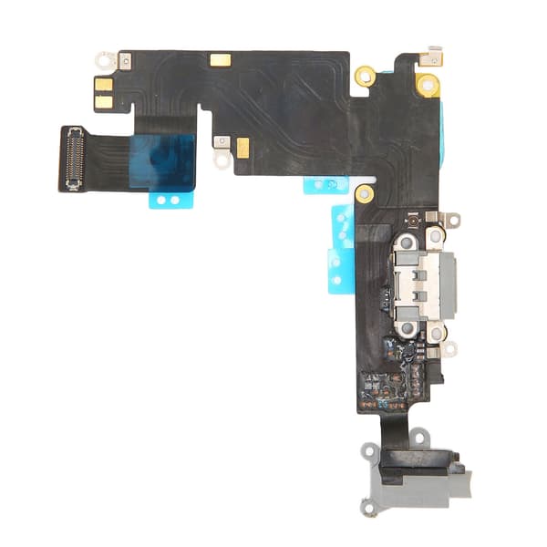 Telefonladeport Flexkabel med hodetelefonport Mikrofonfunksjon for iPhone 6 Plus Grå