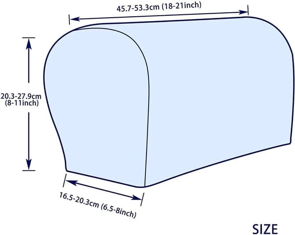 Elastiske armlensdeksler Stretch sofatrekk Sofatrekk og armlås Myke sofatrekk, (hvit)