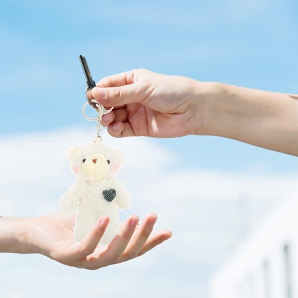 2 Pcs Plush Bear Keychain Teddy Bear Keychain Key Ring Hanging Ornament