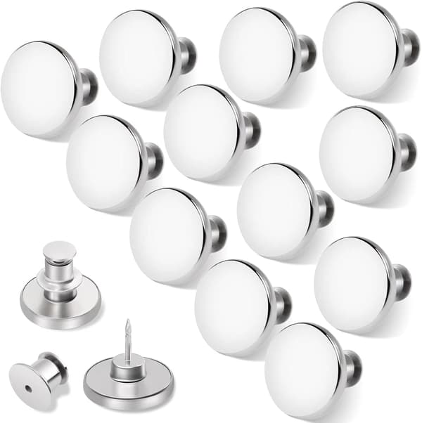 12-pack Adjustable Buttons for Loose Jeans, Replacement Buttons for Large Jeans