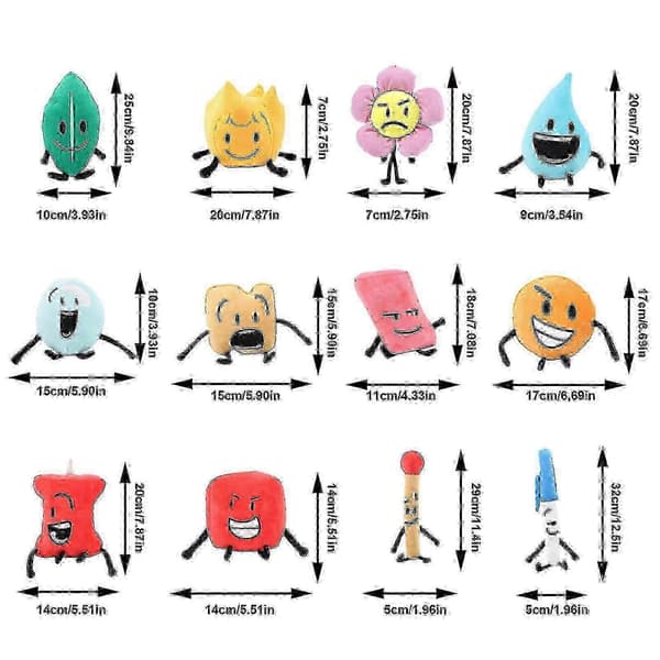 Bløde plyslegetøj til BFDI-fans - Sød samling af krammedyr til børn_Specialtilbud Bubble