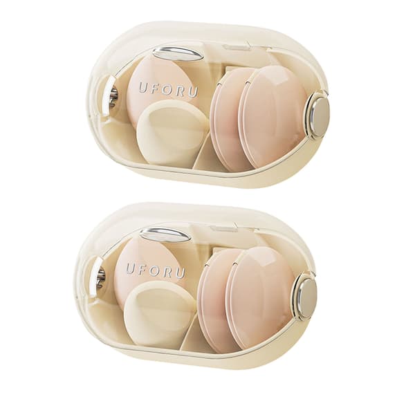 Punch-free Beauty Egg Storage Box with Lid Household Dustproof Makeup Organizer Box for Dressing Room Two Pack Two Pack