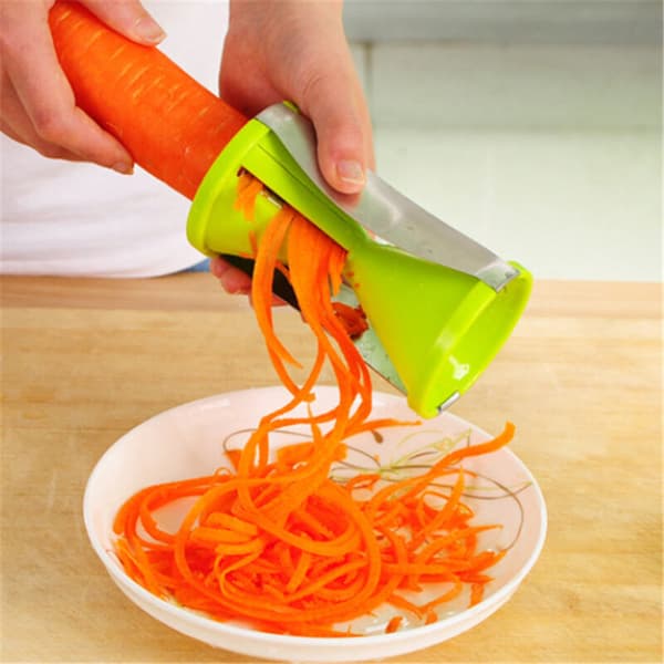 Spiral Peeler, Roterende Timeglasrive, Køkkenhjælper, Multifunktionsskræller