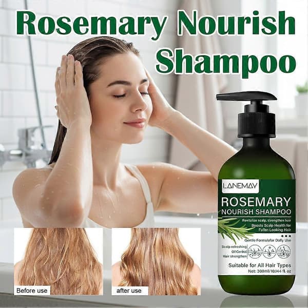 LANEMAY Rosmarinshampoo - Nærende & Oliekontrol - 300ml