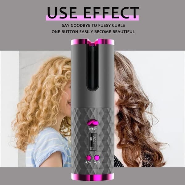 Curling Iron - Rechargeable Curling Iron - Automatic Curling Iron - Hair Styling Curling Iron