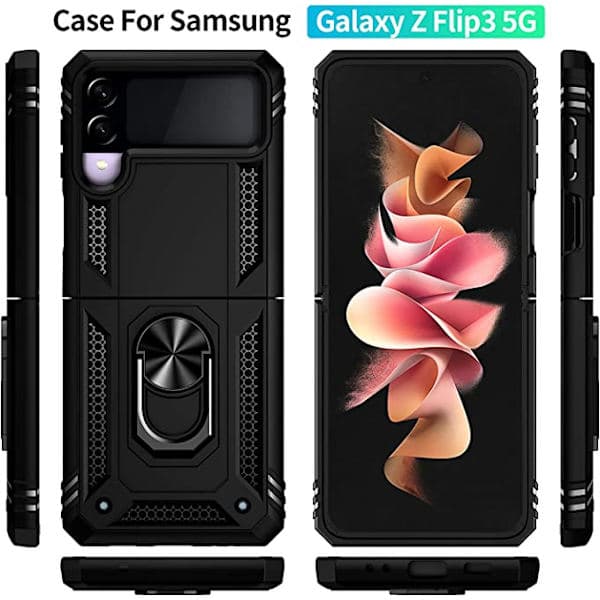 Compatible with Samsung Galaxy Z Flip 3 Case, [Military Grey]