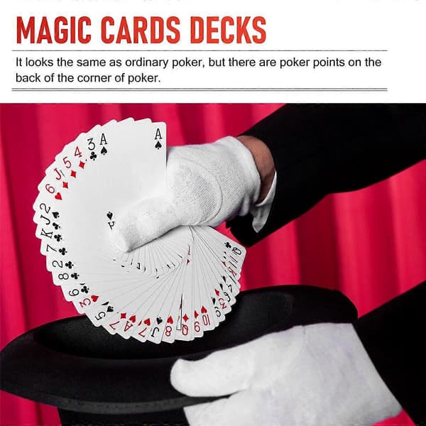 Secret Marked Playing Cards See Through Playing Cards Magic Toys Poker Magic Tricks
