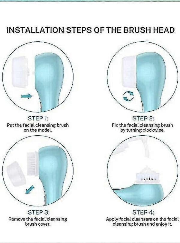2025 Nye 4 Erstatningsbørstehoder Sensitive Kompatible Med Clarisonic Mia 1 2 3