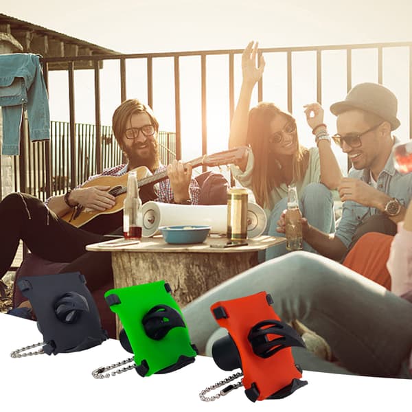 Creativity Keychain Beer Can Opener High-efficiency Dual-purpose Bottle Opener for Kitchen White White