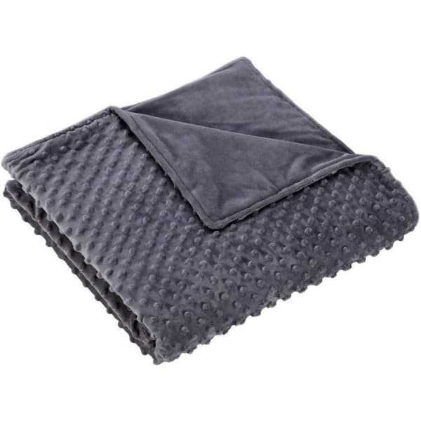 Vægtet tæppeovertræk Blødt Åndbart Quiltet med Superblød Premium Minky Dot 150 cm x 203 cm Grå