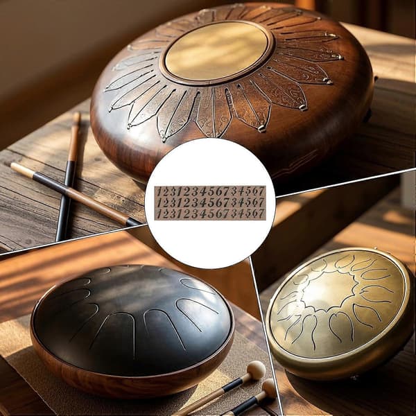 Ethereal Drum Note Stickers for Tongue Drum 3x Quick Identification, Large Fonts