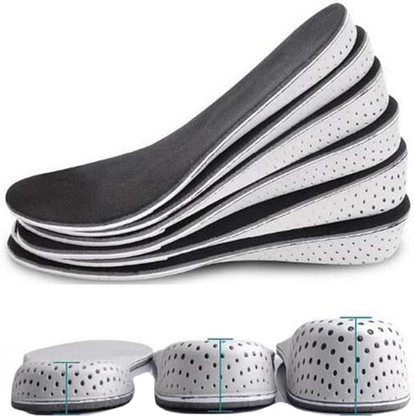 1 par höjdökande skoinlägg, andningsbart memory foam, osynlig hällyft, 2.3cm 2.3cm