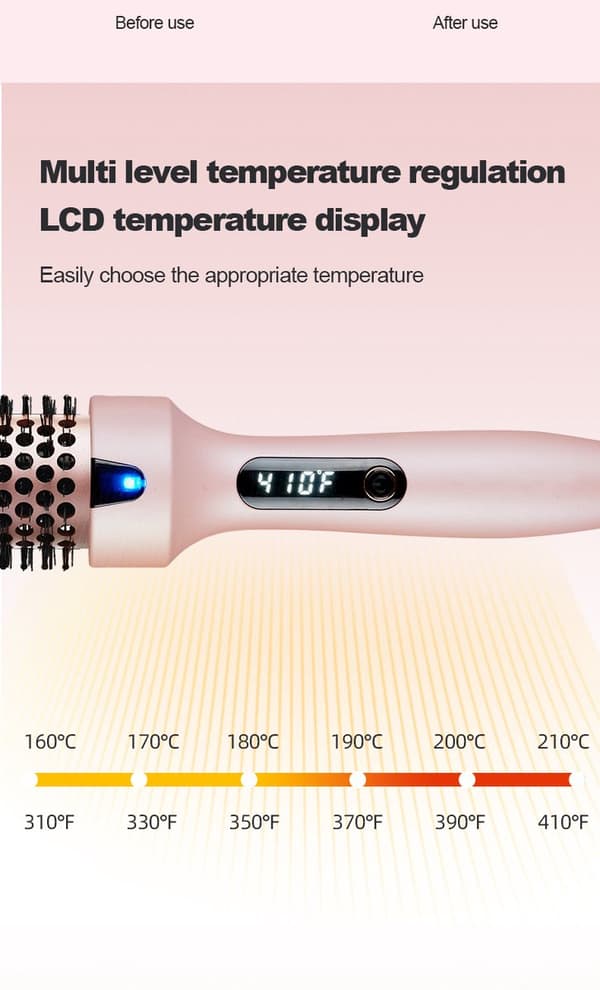 Dual-function frizz comb, straight/curly, no damage, smart inner buckle, anti-scald, European plug