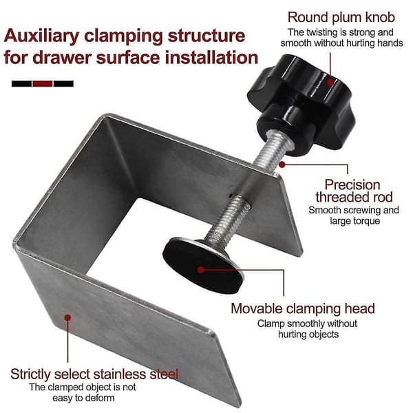 2 Pcs. Adjustable Stainless Steel Drawer Clamps, Woodworking, Home Improvement