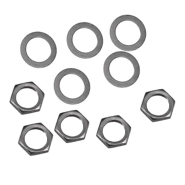 2x10 stk Mutter/skive for elektrisk gitar inngang utgang Jack Socket