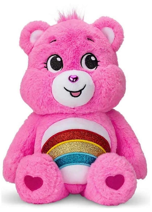 Care Bears 33cm Glitter Belly Medium Plys - Cheer Bear_TF