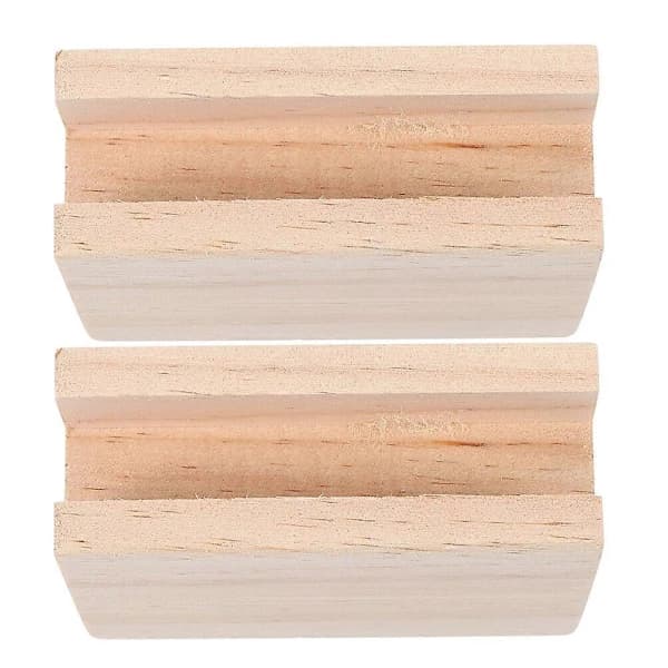 2 Pcs Furniture Risers Bed Risers Table Leg Risers Wood Risers Light Yellow 10.00X7.00X4.00CM