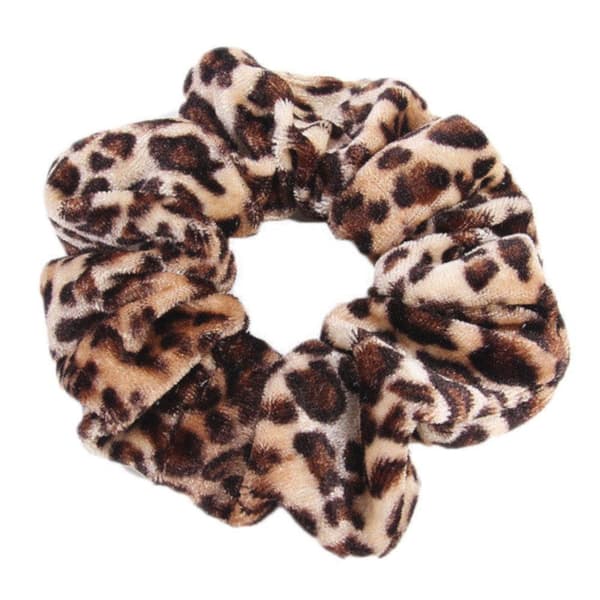 Hårstrikk - Scrunchie - Leopard - 5-pakning multifärg multicolor