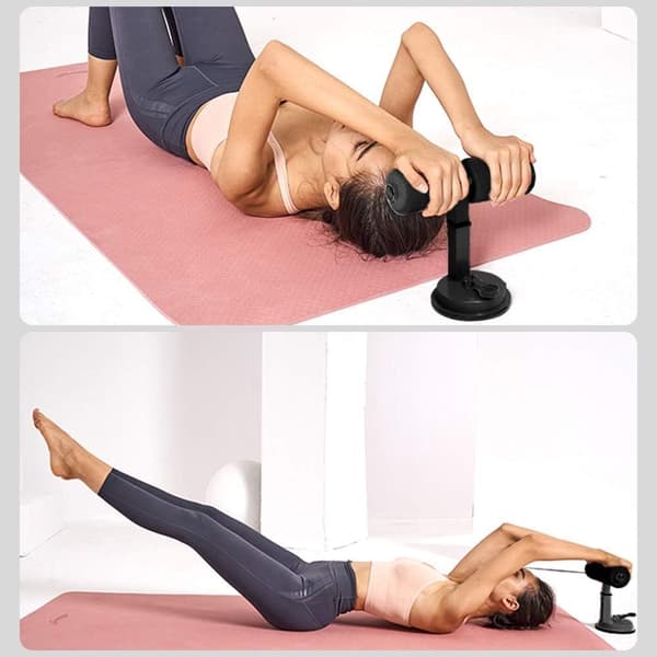 Bærbar Sit-Up-Stang, Multifunktionel Justerbar Sit-Up-Stang, Sit Up Sort