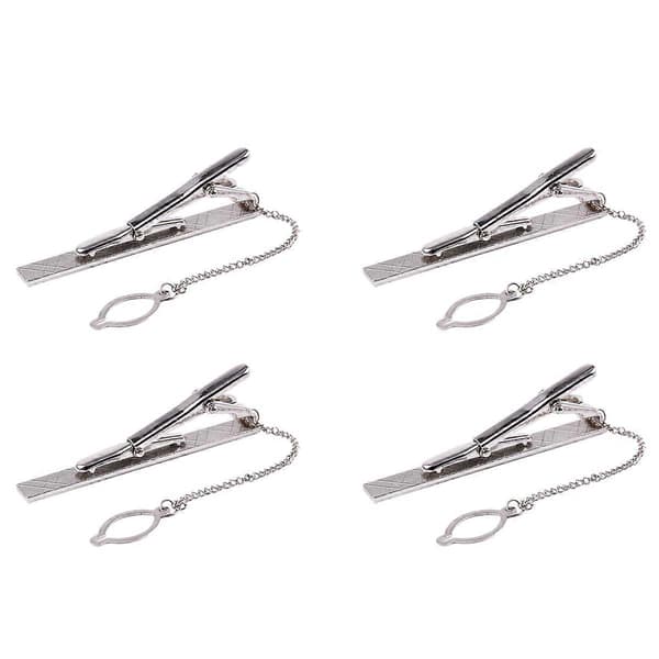 Herr Ensfarvet Sølv Krom Rustfrit Stål 6CM Standard Slipsenål