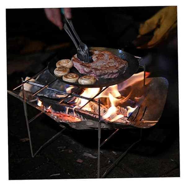 Bærbar BBQ Utendørsgrill Campinggrill Bålgropgrill Camping Bålgrop Utendørs Vedovn St