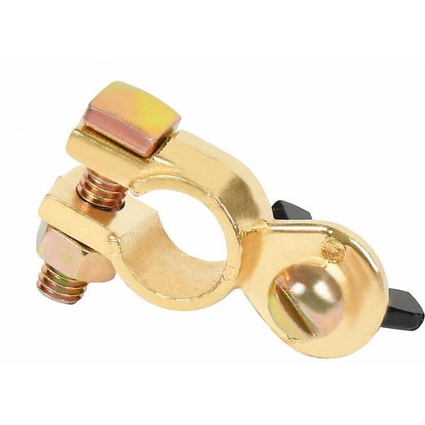 12V/24V Battery Clamp, Battery Terminals with Wing Nut, Thickened Battery Connector (1 Pair) Fonepro