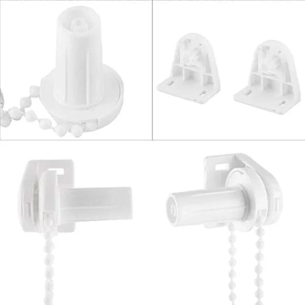 Roller Blind Accessory Kit (17mm/PVC/Drill-Free) Roller Blind Bracket for Window Curtain, Roller Blind, etc.