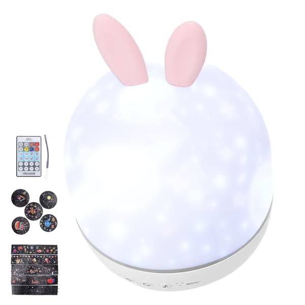 Colorful LED Lamp USB Powered Romantic Music Remote Control Rotating Projection Night Light