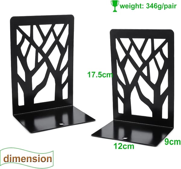 Bookends 1 Pair Metal Bookends Innovative Tree Bookends, Children B