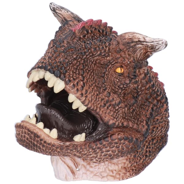 Barn verklighetstrogna vattenfärg Carnotaurus handdockor handmålade dinosaurieleksaker