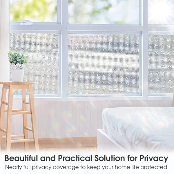 Rainbow Window Film Stained Glass: Translucent Mosaic Window Private