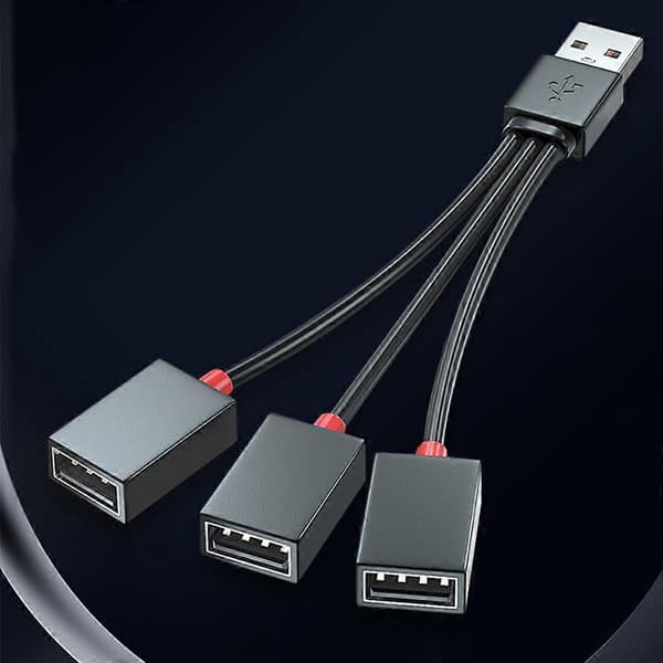 3-i-1 USB till 3-portars HUB-kabelsplitter USB Typ-C-adapteromvandlare Rak kontakt