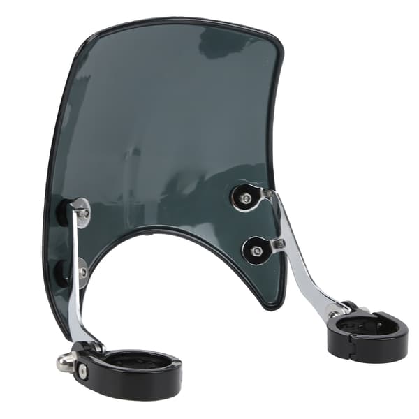 Motorcycle Windshield Headlight Fairing 180° Adjustable Universal for 1.5-1.6 inch Front Fork Black