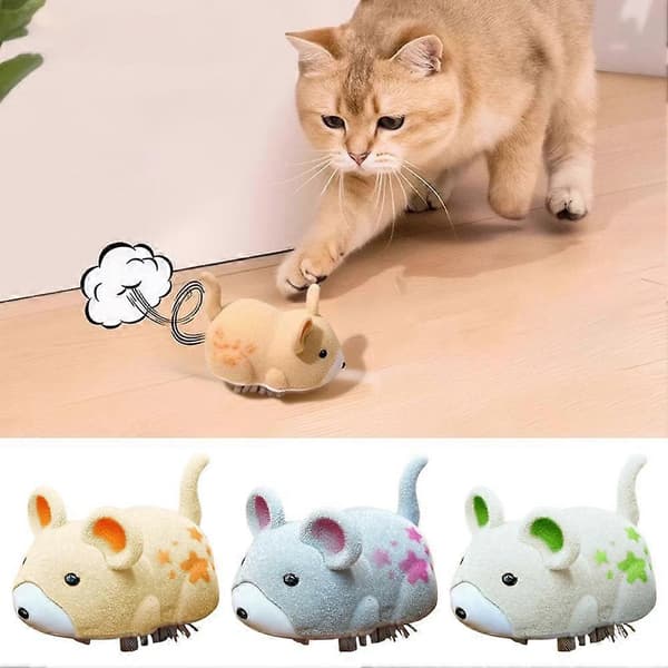 Remote Control Cat Toy Rechargeable Moving Mouse Interactive Toys Yellow Yellow