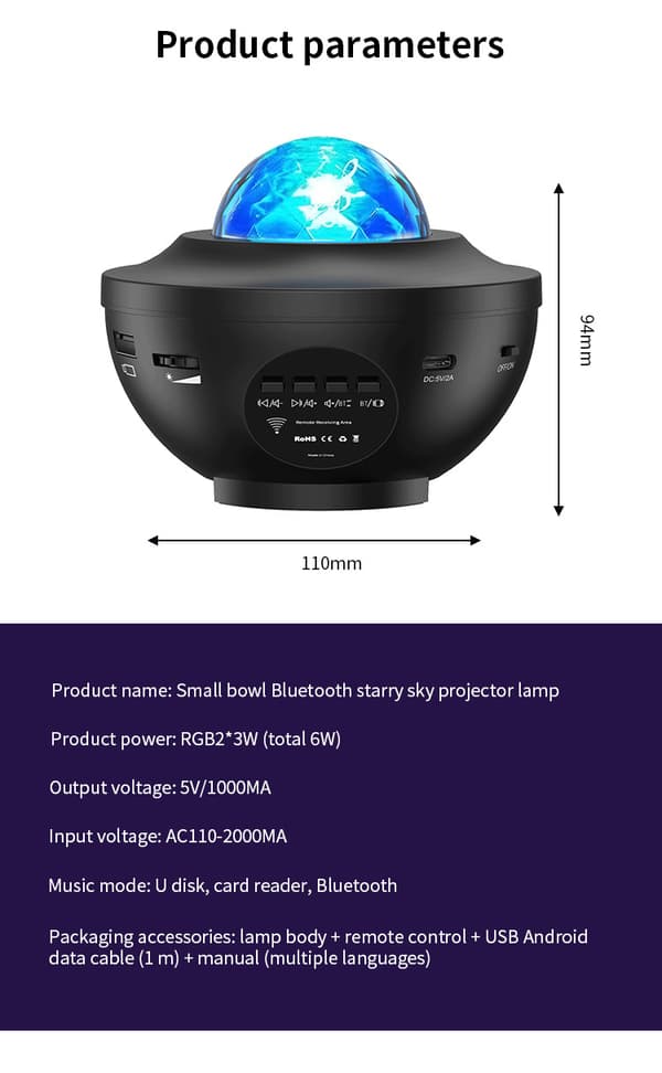 Nattlampa Galaxy Stjärnprojektor - Skapa en vacker stjärnhimmel