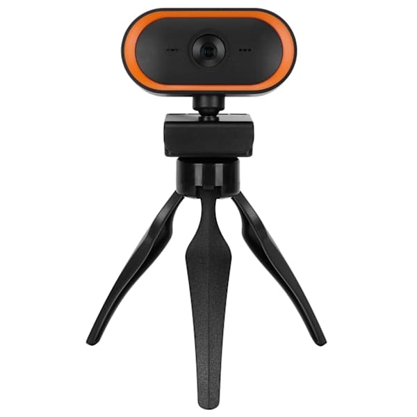 Computer Camera USB Webcam High Definition 2K Webcam for Live Video Conferencing Orange