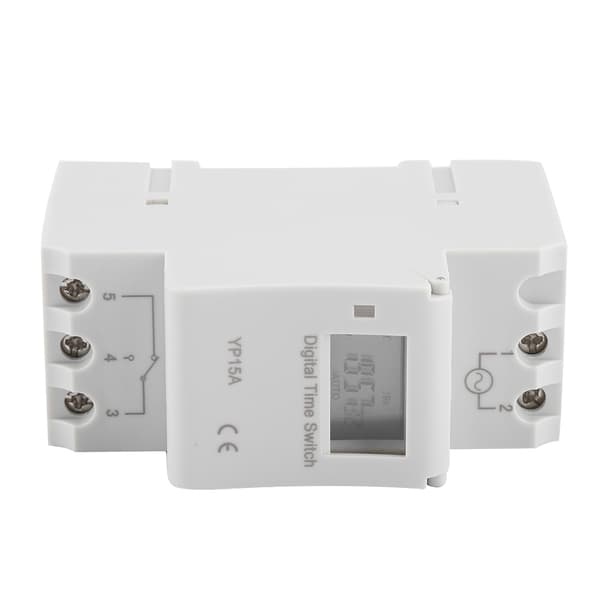16A Digital LCD Strømtimer Programmerbart Relé Tidsbryter (AC220V)