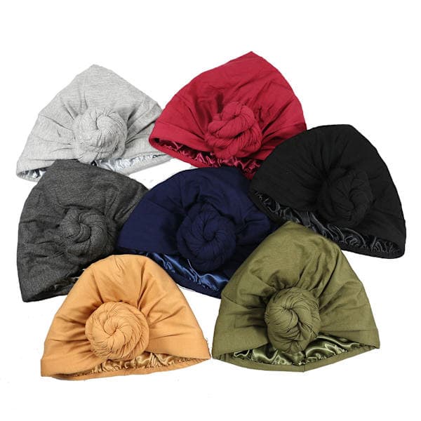 Ny satinturban til mænd, wave cap unisex, elastisk unisex, elegant hovedbeklædning