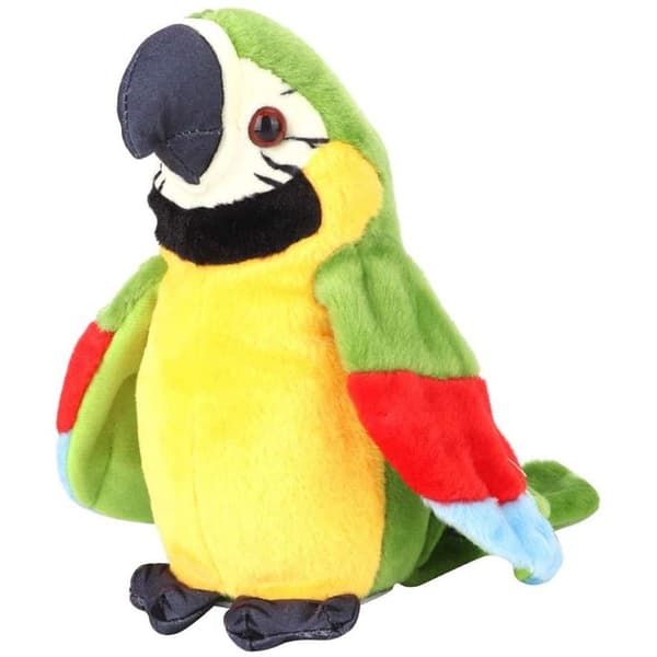 Talking Parrot Toy, Interactive Plush Toy, Green KLB
