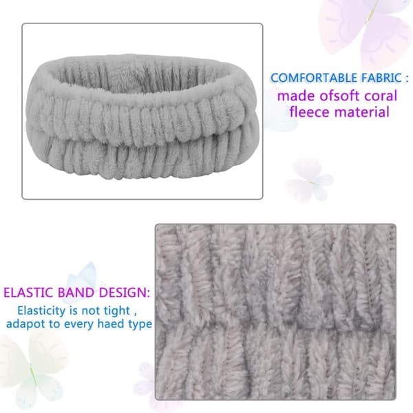 4 makeup pandebånd, elastisk makeup hårbånd vaskbart pandebånd F