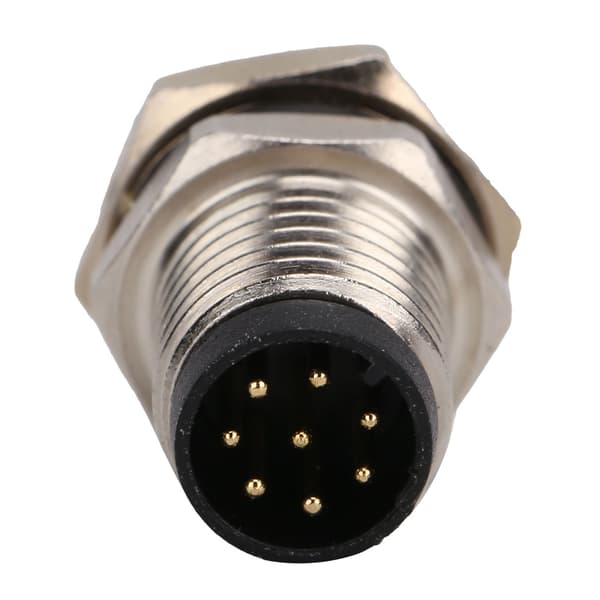 M8 Aviation 8-Pin Connector Waterproof Brass Nickel Plated Shell for Female