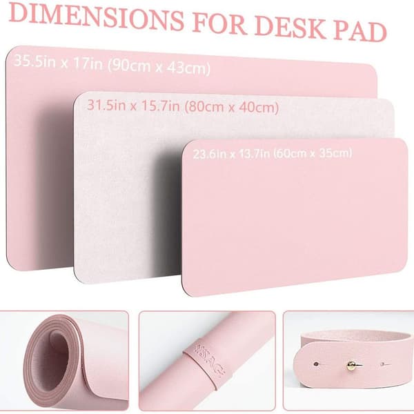 Sklisikker skrivebordsmatte Musematte Vanntett skrivebord Rosa