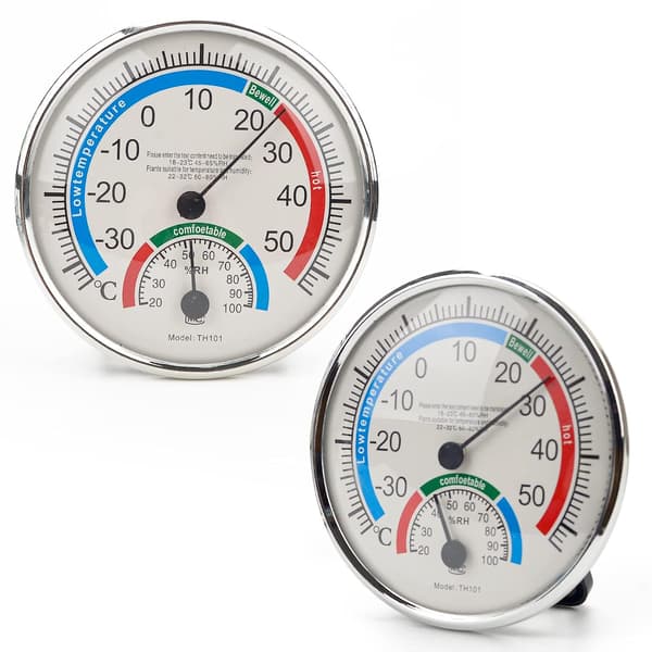 2-pack termohygrometer, termohygrometer, inomhus- och utomhustermometer hygrometer, trådlös termohygrometer analog hygrometer för kontor hem Ro