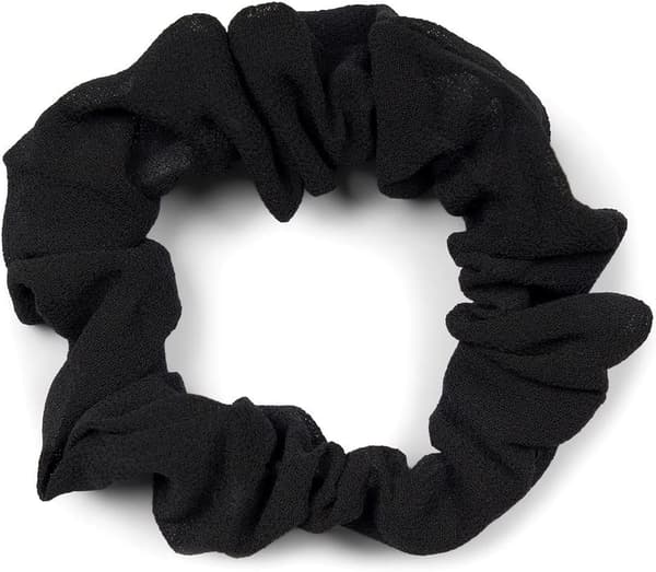 Kvinders retro-stil sløjfe plisseret slips, elastisk, scrunchie, fletning elastisk, hårbånd, farve: Sort