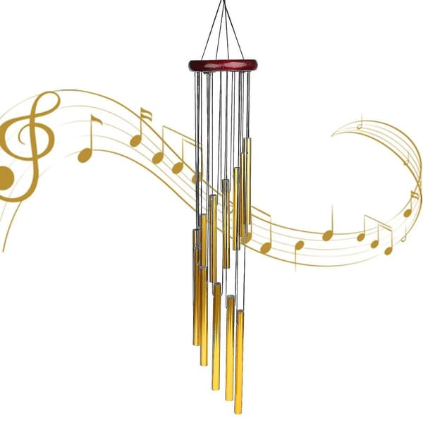 Garden Wind Chime, Wind Chime with 12 Aluminum Tubes