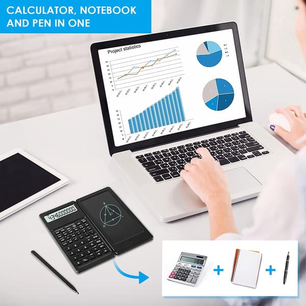 Scientific Calculator for High School, 10-Digit Digital with Eraser