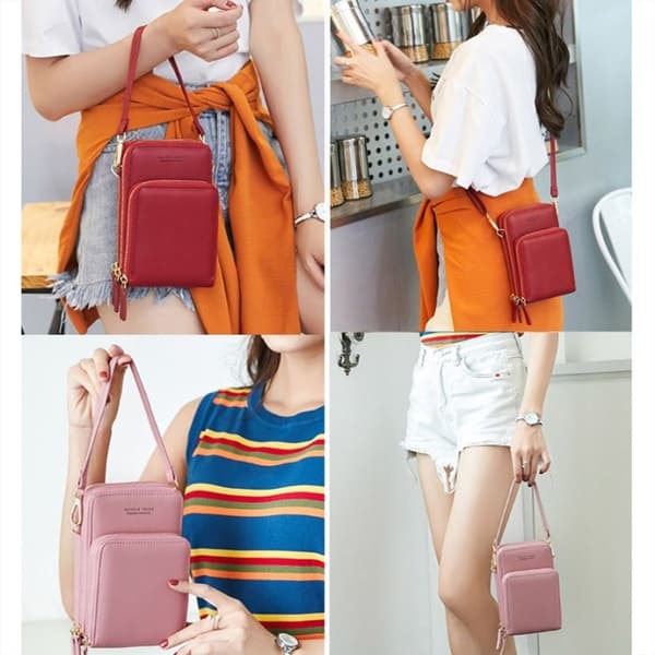 SJ617 Multifunctional Mobile Phone Bag with Touch Screen, Shoulder Bag (Grey)