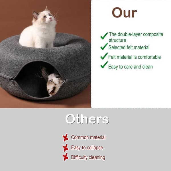 Kattehule, Katttunnel Donut MØRKGRÅ