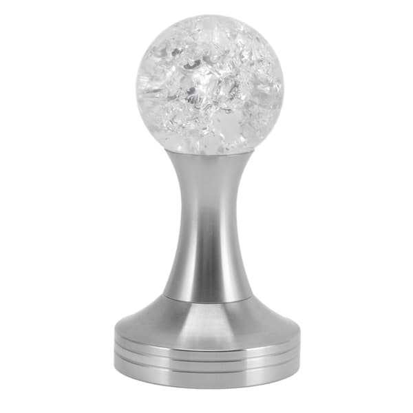 Krystallkule Kaffeplatt Tamper Rustfritt Stål Base Pulverhammer for Kaffetilbehør Sølv 51mm